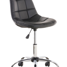 Kancelárska stolička Emil, syntetická koža, čierna - 8