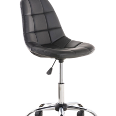 Kancelárska stolička Emil, syntetická koža, čierna - 1