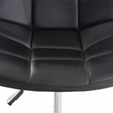 Kancelárska stolička Emil, syntetická koža, čierna - 8