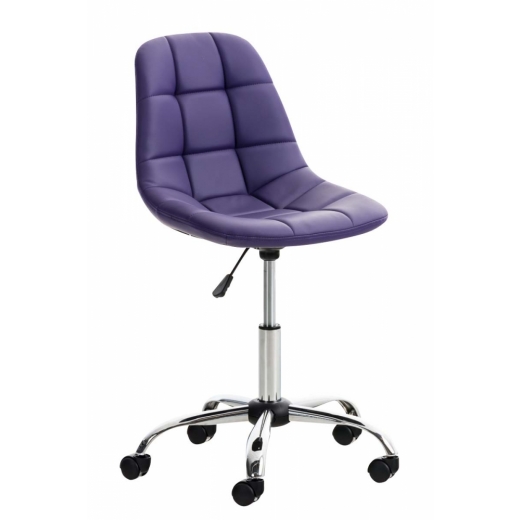 Kancelárska stolička Emil, syntetická koža, fialová - 1