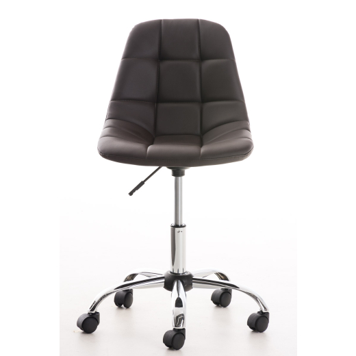 Kancelárska stolička Emil, syntetická koža, hnedá - 1