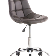 Kancelárska stolička Emil, syntetická koža, hnedá - 8