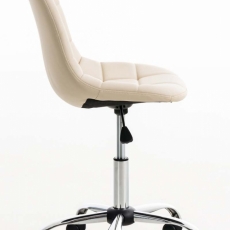Kancelárska stolička Emil, syntetická koža, krémová - 3
