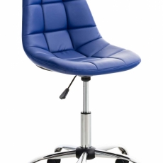 Kancelárska stolička Emil, syntetická koža, modrá - 1