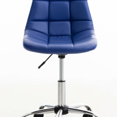 Kancelárska stolička Emil, syntetická koža, modrá - 2
