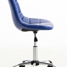 Kancelárska stolička Emil, syntetická koža, modrá - 3
