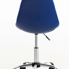 Kancelárska stolička Emil, syntetická koža, modrá - 4