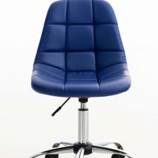 Kancelárska stolička Emil, syntetická koža, modrá - 5