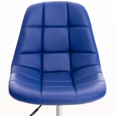 Kancelárska stolička Emil, syntetická koža, modrá - 6