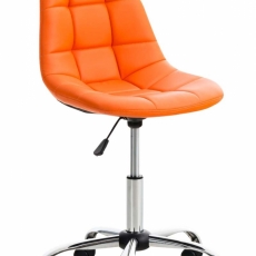 Kancelárska stolička Emil, syntetická koža, oranžová - 1