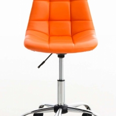 Kancelárska stolička Emil, syntetická koža, oranžová - 2