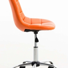 Kancelárska stolička Emil, syntetická koža, oranžová - 3