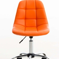 Kancelárska stolička Emil, syntetická koža, oranžová - 5
