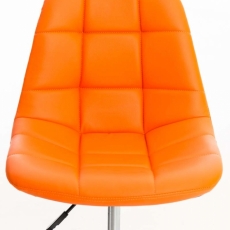 Kancelárska stolička Emil, syntetická koža, oranžová - 6