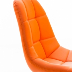 Kancelárska stolička Emil, syntetická koža, oranžová - 7