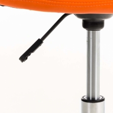 Kancelárska stolička Emil, syntetická koža, oranžová - 8