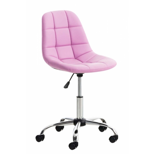 Kancelárska stolička Emil, syntetická koža, ružová - 1