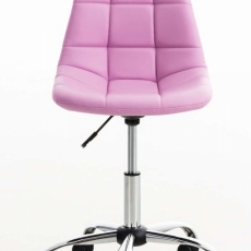 Kancelárska stolička Emil, syntetická koža, ružová - 2