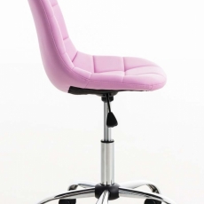 Kancelárska stolička Emil, syntetická koža, ružová - 3