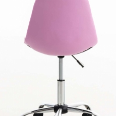 Kancelárska stolička Emil, syntetická koža, ružová - 4