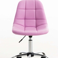 Kancelárska stolička Emil, syntetická koža, ružová - 5