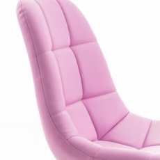 Kancelárska stolička Emil, syntetická koža, ružová - 7