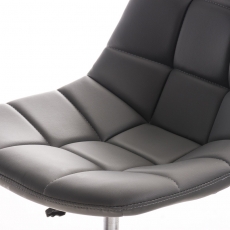 Kancelárska stolička Emil, syntetická koža, šedá - 5