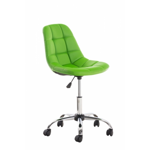 Kancelárska stolička Emil, syntetická koža, zelená - 1