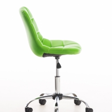 Kancelárska stolička Emil, syntetická koža, zelená - 3
