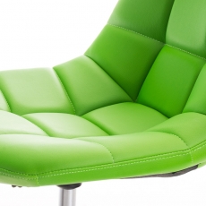Kancelárska stolička Emil, syntetická koža, zelená - 6