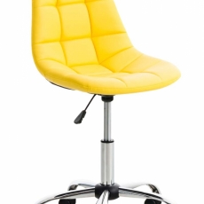 Kancelárska stolička Emil, syntetická koža, žltá - 1