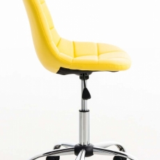 Kancelárska stolička Emil, syntetická koža, žltá - 3