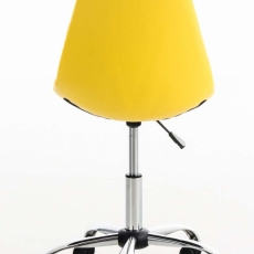 Kancelárska stolička Emil, syntetická koža, žltá - 4