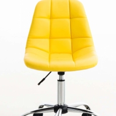 Kancelárska stolička Emil, syntetická koža, žltá - 5