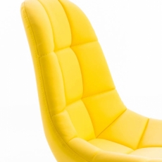 Kancelárska stolička Emil, syntetická koža, žltá - 7