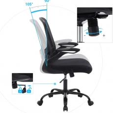 Kancelárska stolička Ewa, čierna - 4
