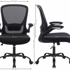 Kancelárska stolička Ewa, čierna - 6