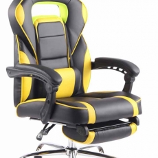 Kancelárska stolička Fatis, čierna / žltá - 1