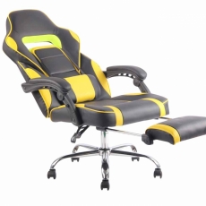 Kancelárska stolička Fatis, čierna / žltá - 4