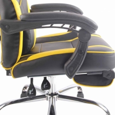 Kancelárska stolička Fatis, čierna / žltá - 6