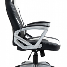 Kancelárska stolička Foxton, syntetická koža, biela - 3