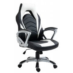 Kancelárska stolička Foxton, syntetická koža, biela