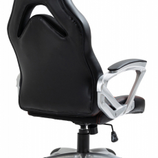 Kancelárska stolička Foxton, syntetická koža, červená - 4