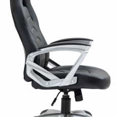 Kancelárska stolička Foxton, syntetická koža, čierna - 3