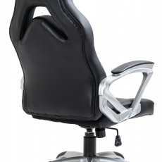 Kancelárska stolička Foxton, syntetická koža, čierna - 4
