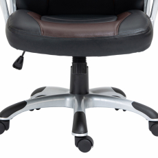 Kancelárska stolička Foxton, syntetická koža, hnedá - 8