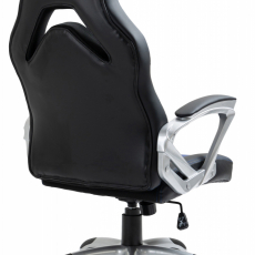 Kancelárska stolička Foxton, syntetická koža, modrá - 4