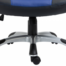 Kancelárska stolička Foxton, syntetická koža, modrá - 8