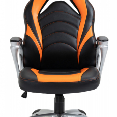 Kancelárska stolička Foxton, syntetická koža, oranžová - 2