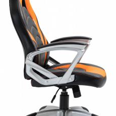 Kancelárska stolička Foxton, syntetická koža, oranžová - 3